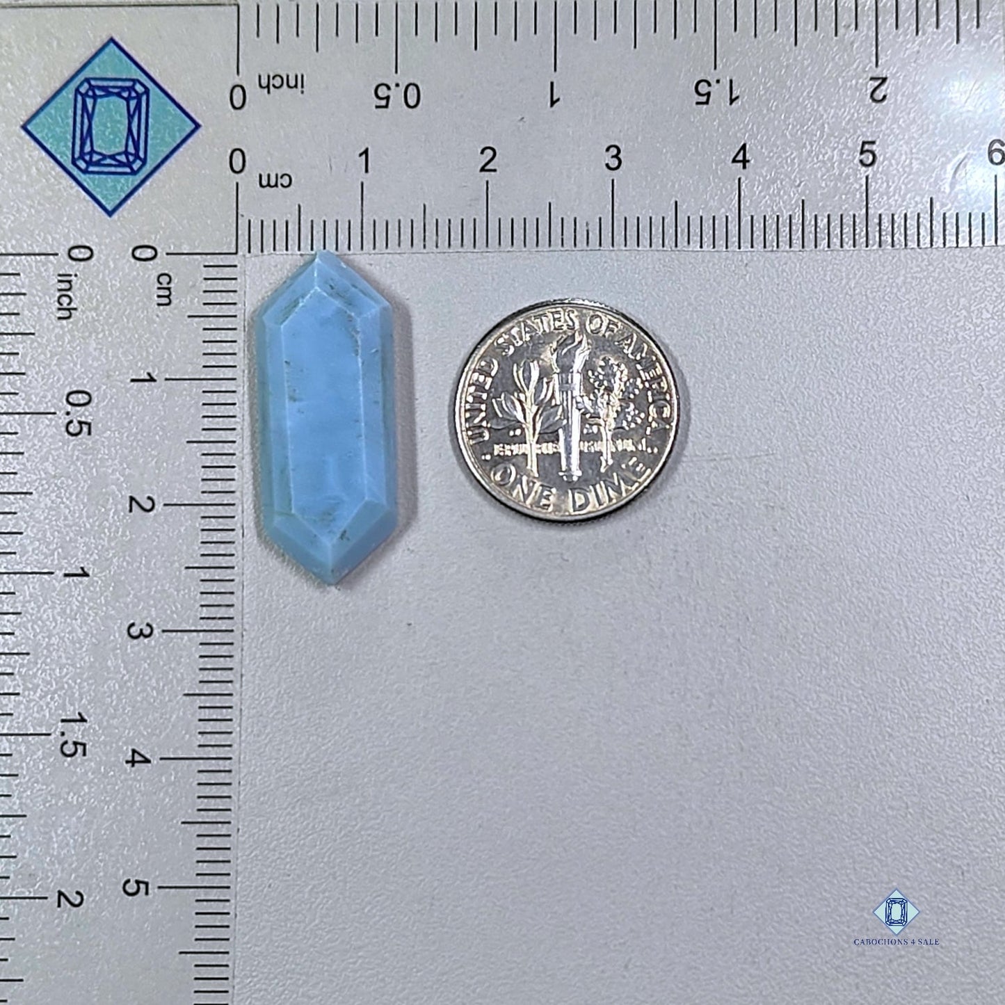 Blue Opal Hexagon All Cuts