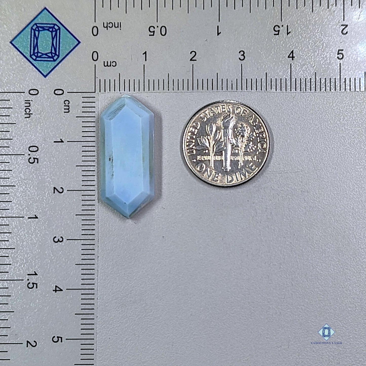 Blue Opal Hexagon All Cuts