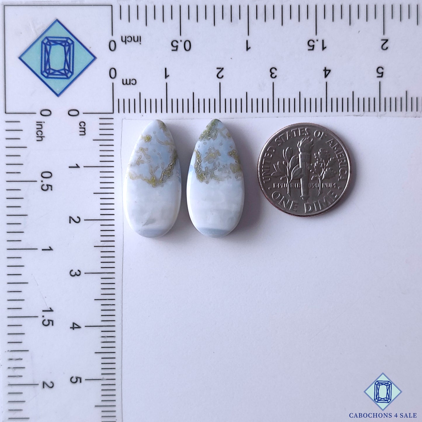 Blue Opal With Moss Agate