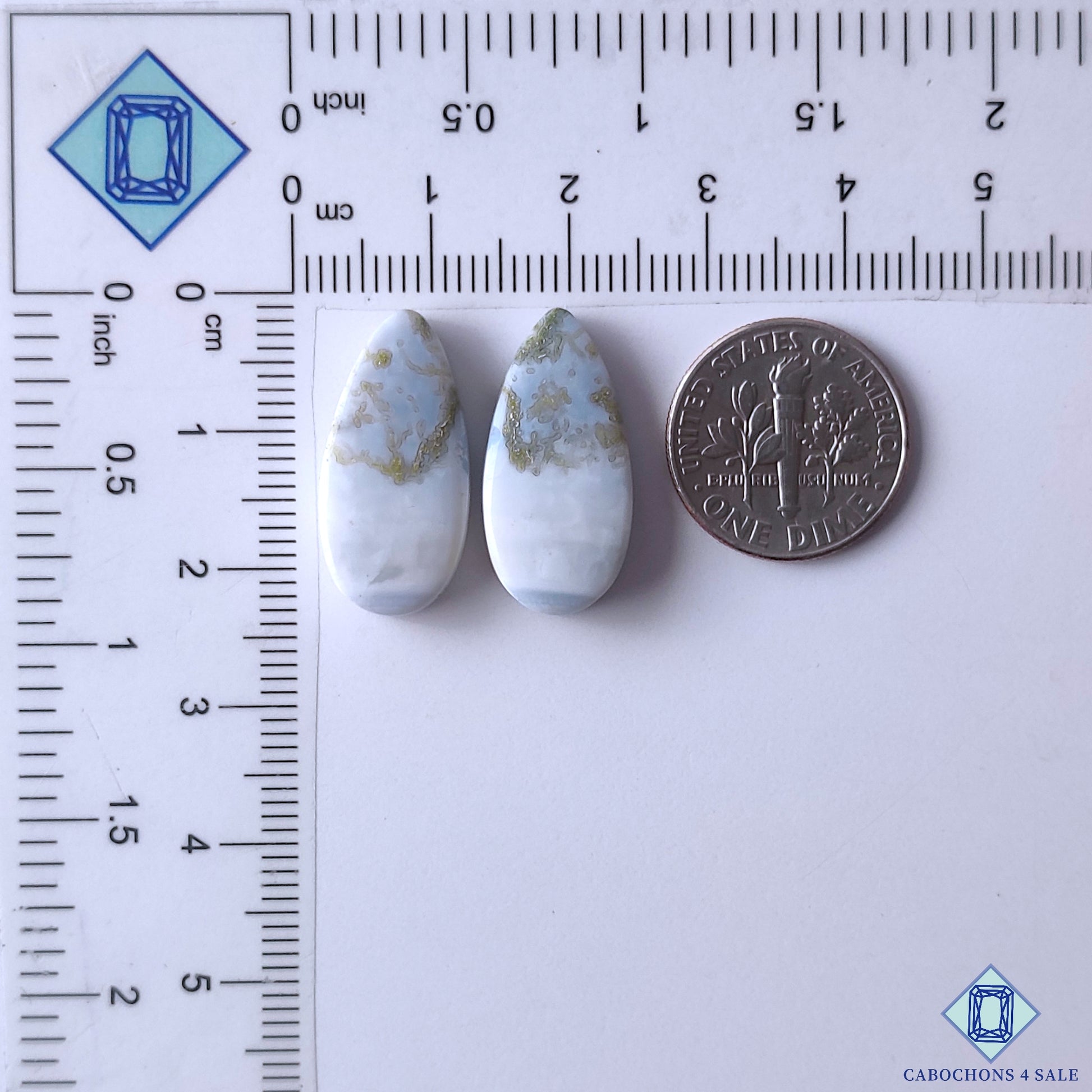 Blue Opal With Moss Agate