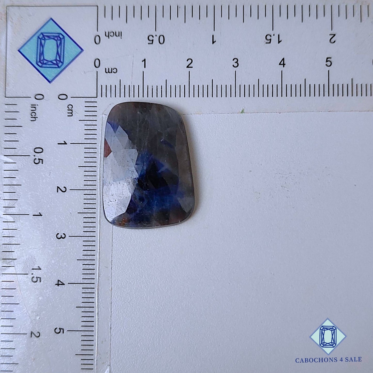 Natural Blue Sapphire Gemstone  Fancy Rose Cut 27*19*4mm from Myanmar available for sale
