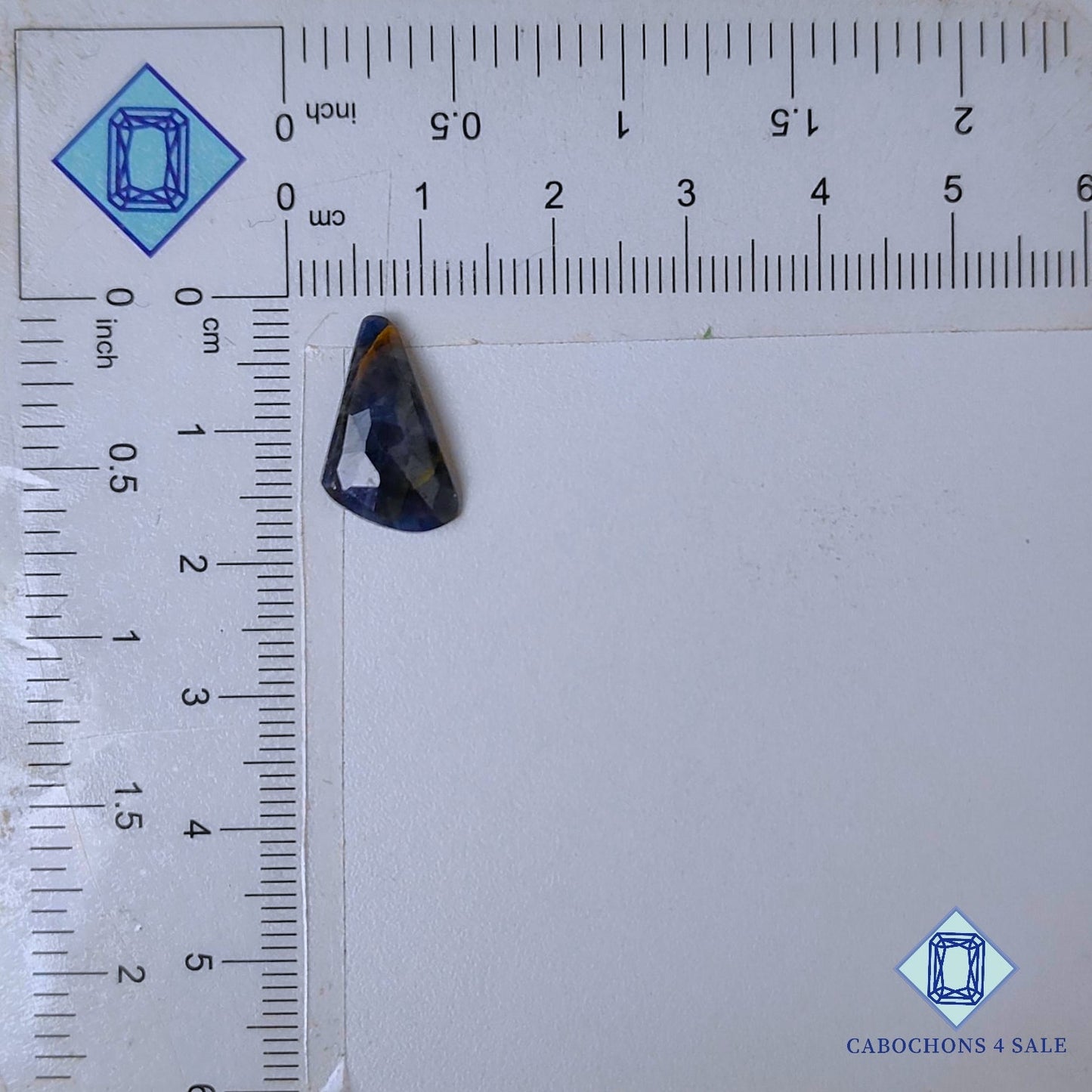 Natural Blue Sapphire Gemstone  Fancy Rose Cut 16*10*3mm from Myanmar available for sale