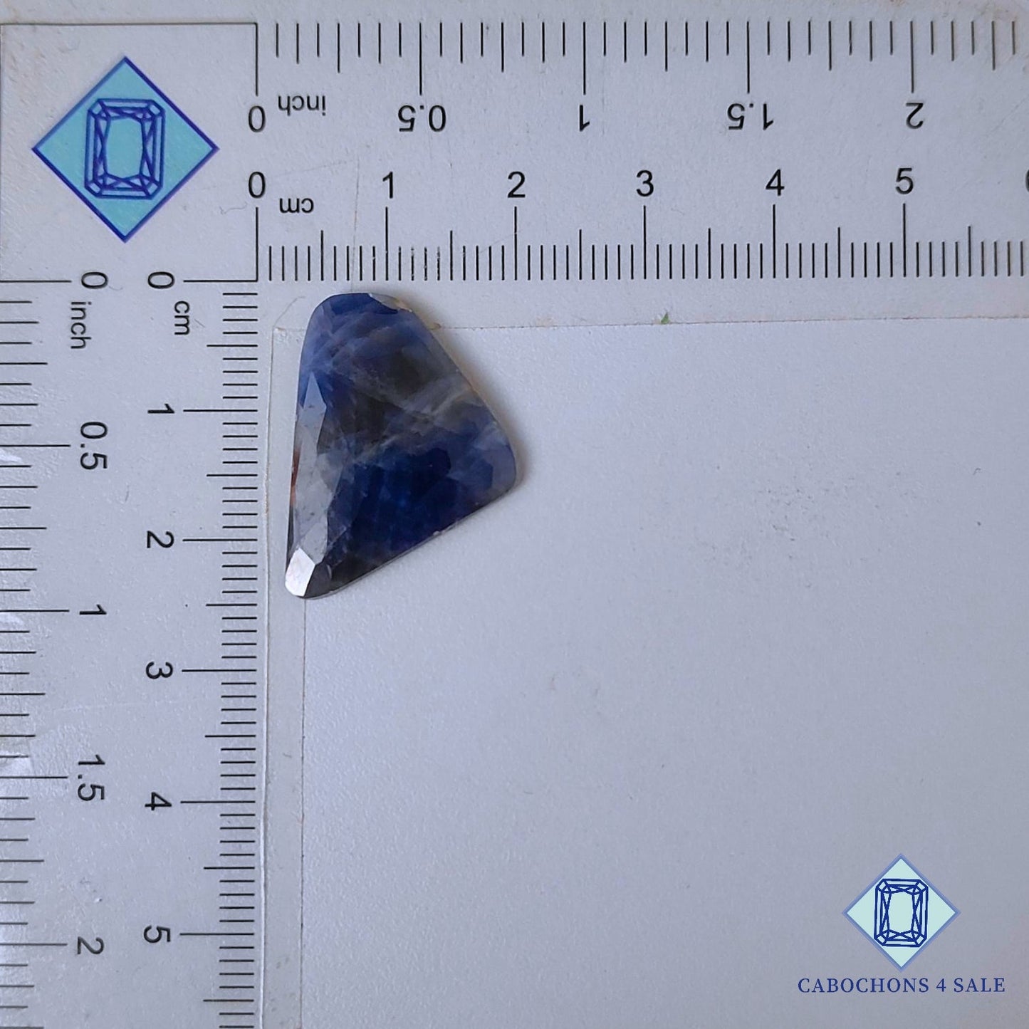 Natural Blue Sapphire Gemstone  Fancy Rose Cut 24*17*3mm from Myanmar available for sale