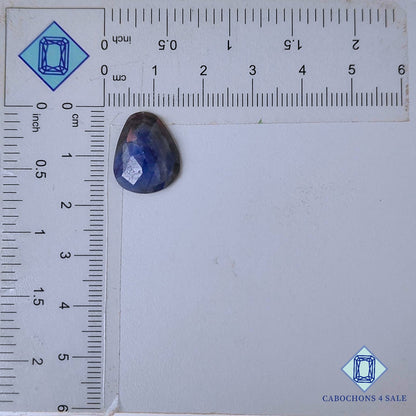 Natural Blue Sapphire Gemstone  Pear Rose Cut 16*13*3mm from Myanmar available for sale