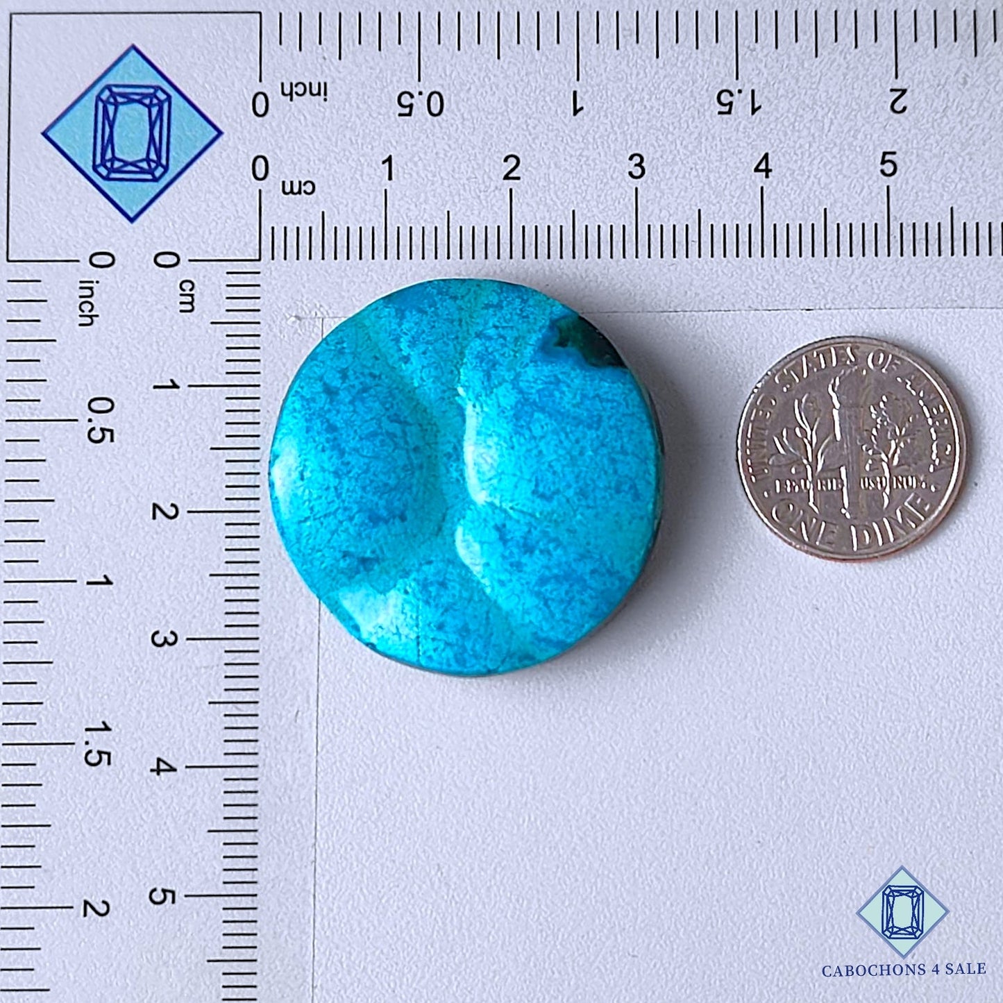 Natural Botryoidal Malachite Chrysocolla Gemstone Round Druzy 31*8mm from Democratic Republic of the Congo (DRC) available for sale