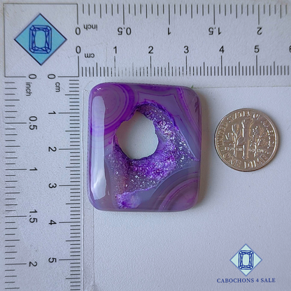 Botswana Agate Rectangle Druzy