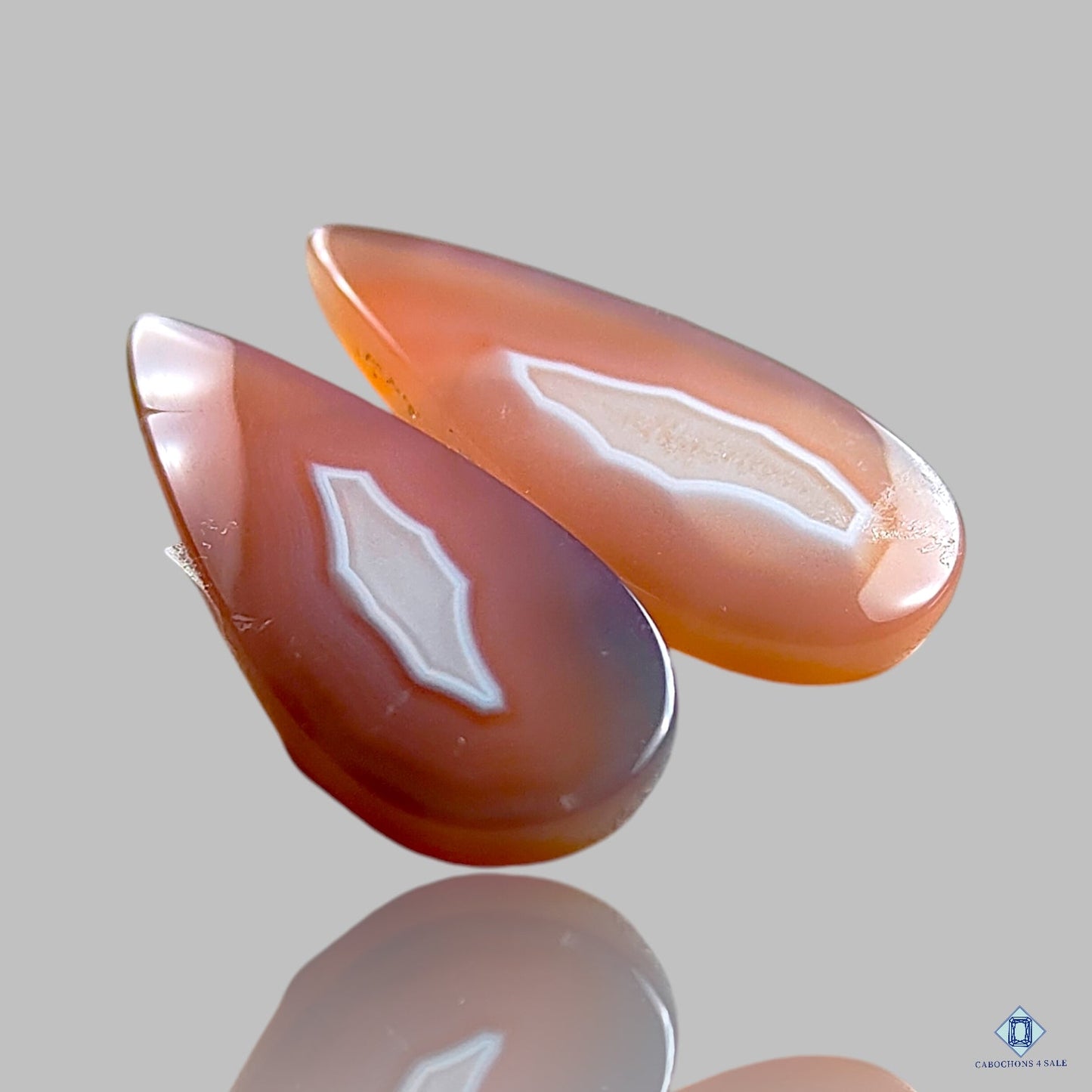 Botswana Agate Pear Pairs