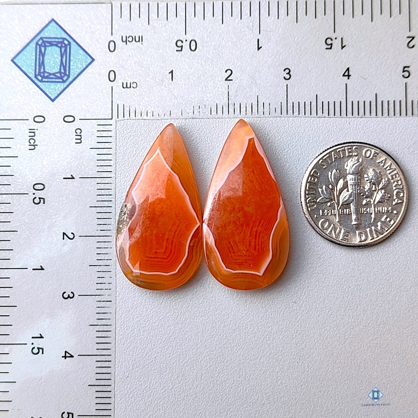 Botswana Agate Pear Pairs