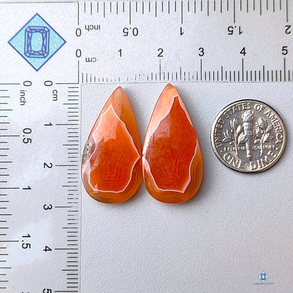 Botswana Agate Pear Pairs