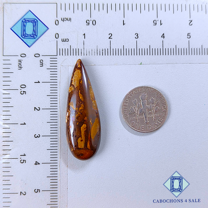 Cabujones de ópalo Boulder en forma de pera de 37 x 13 x 6 mm