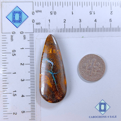 Boulder Opal Pear Cabochons 43*17*7mm