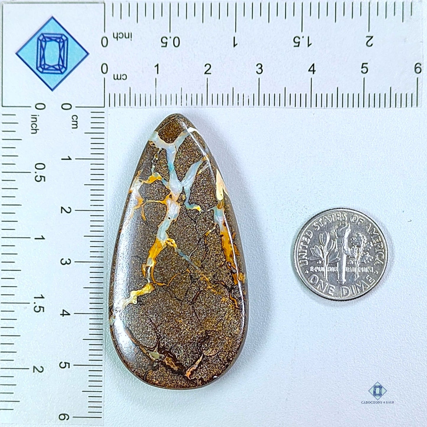 Boulder Opal Pear Cabochons