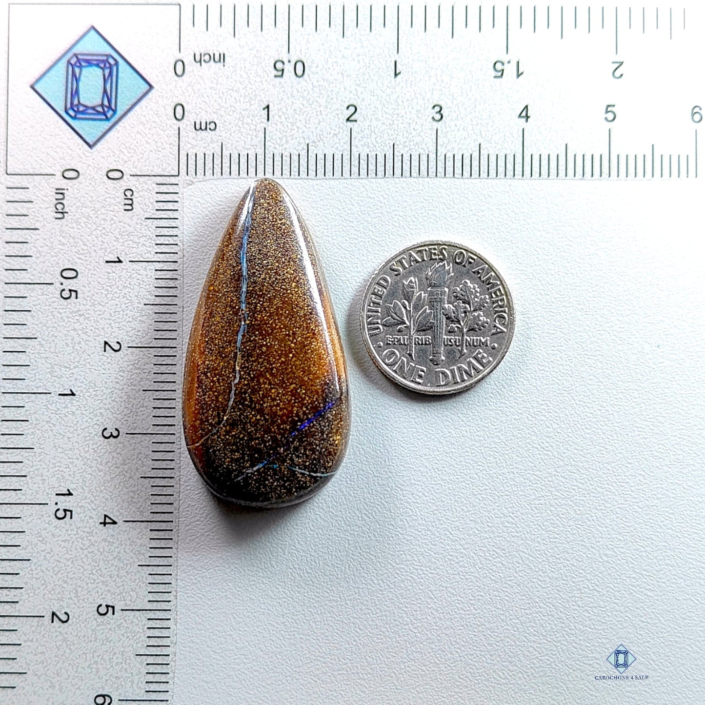 Boulder opal-Pear-Cabochons