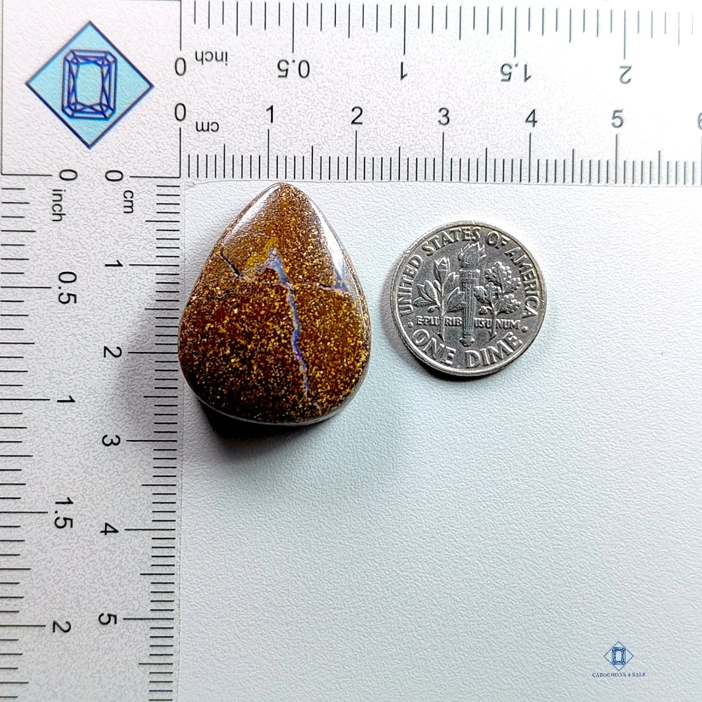 Boulder opal-pear-Cabochons