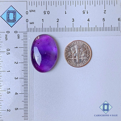 Natural Brazilian Amethyst Gemstone Oval Cabochons 25*17*7mm from Brazil  available for sale