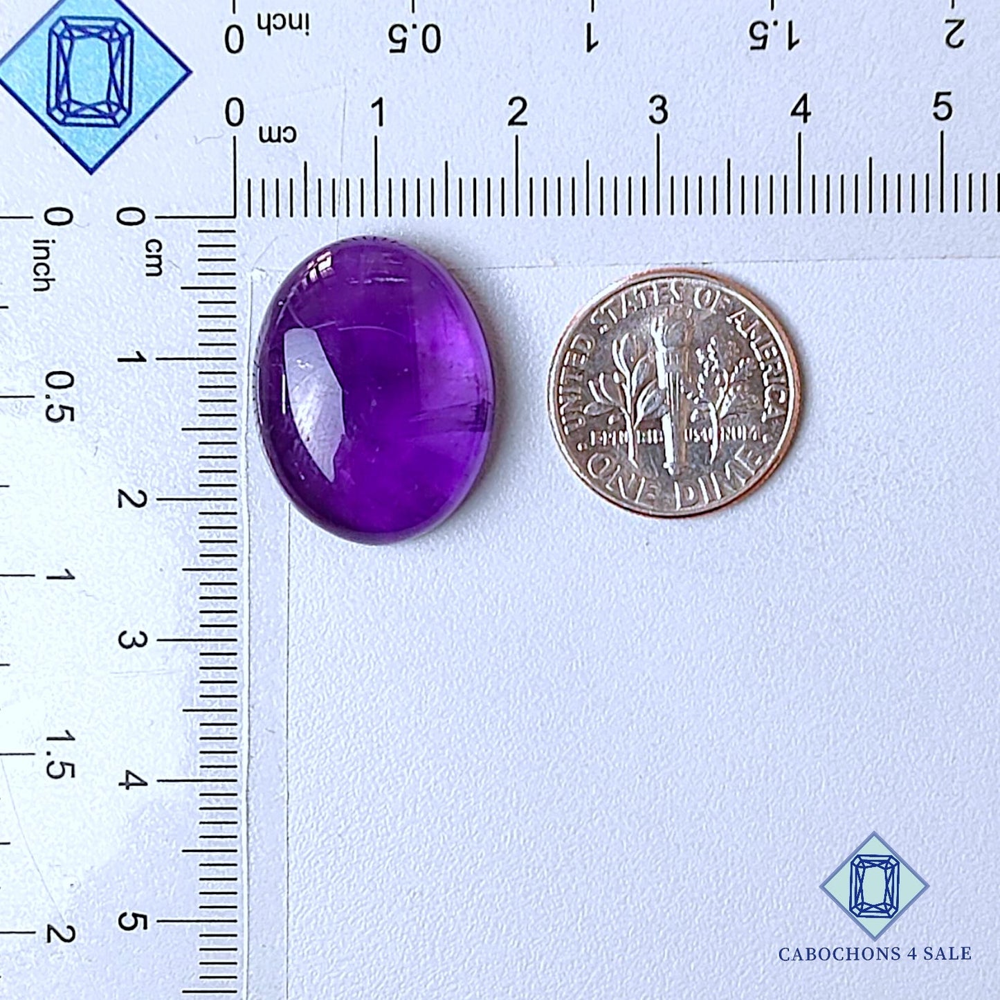 Natural Brazilian Amethyst Gemstone Oval Cabochons 22*17*6mm from Brazil  available for sale