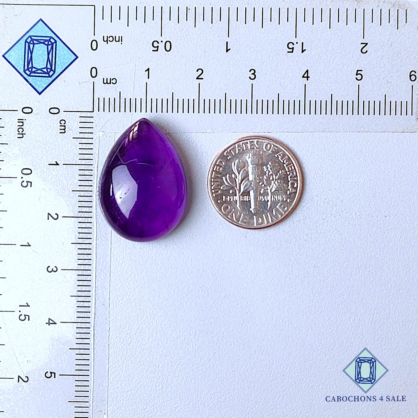Natural Brazilian Amethyst Gemstone Pear Cabochons 23*17*8mm from Brazil  available for sale