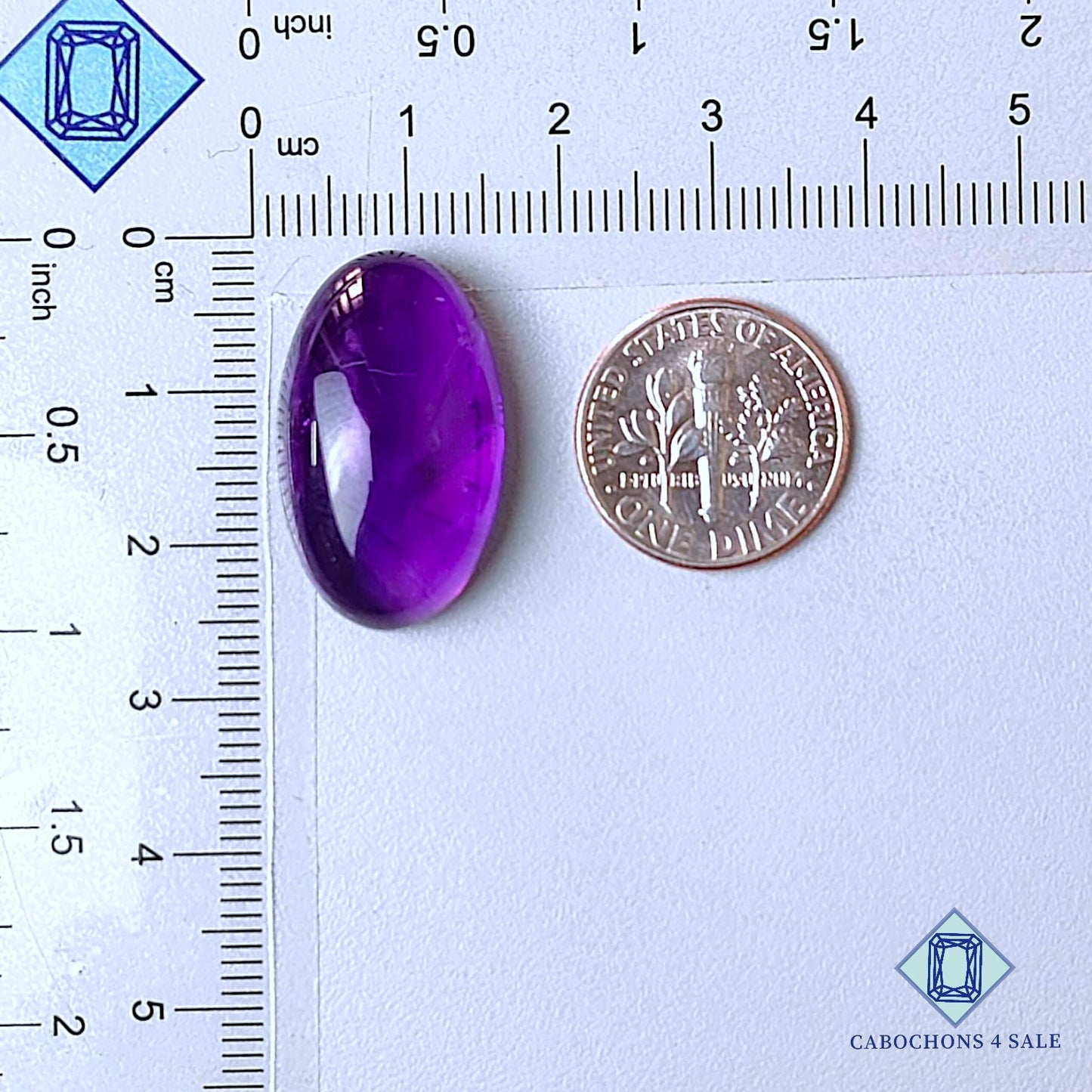 Natural Brazilian Amethyst Gemstone Oval Cabochons 24*15*8mm from Brazil  available for sale