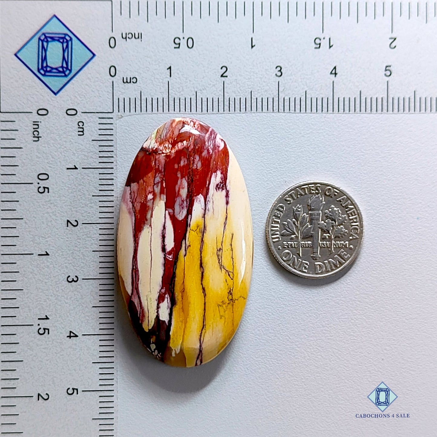 Brecciated Mookaite-Oval-Cabochons