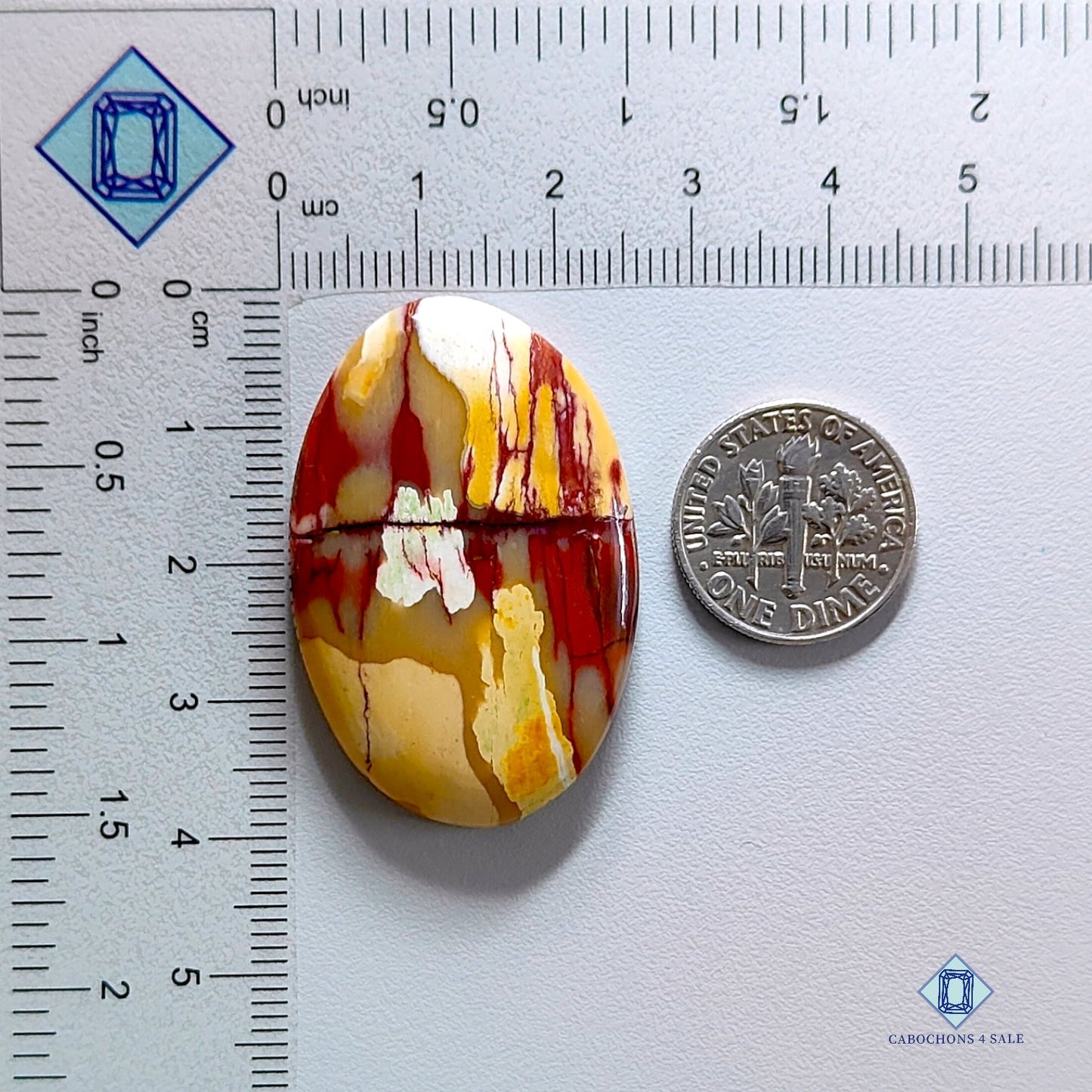 Brecciated Mookaite-oval-Cabochons