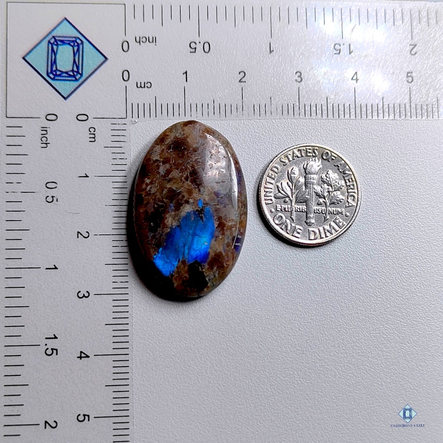 Brown Larvikite Oval Cabochons