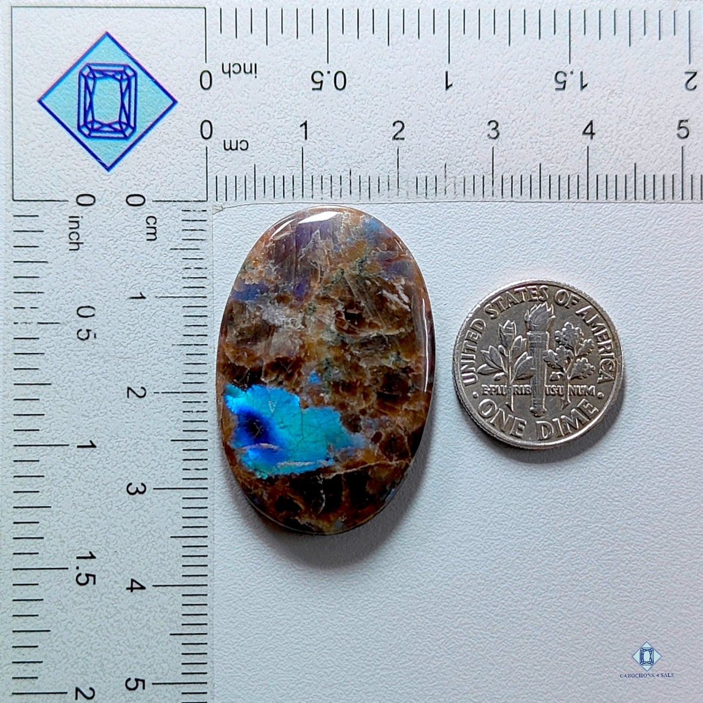 Brown Larvikite Oval Cabochons