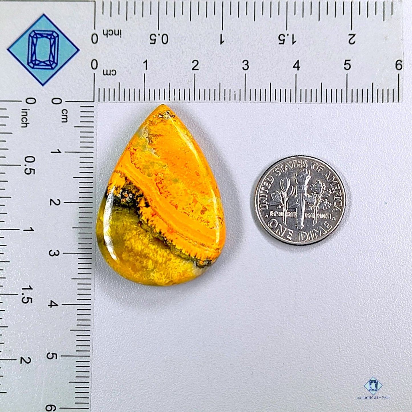 Bumblebee Jasper Pear Cabochons