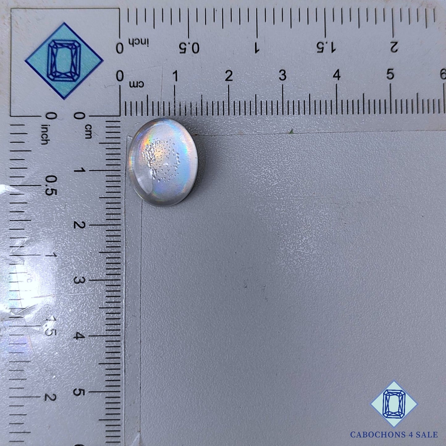 CD Glass + Crystal Quartz Doublet Gemstone  Oval Doublets 16*12*6mm available for sale