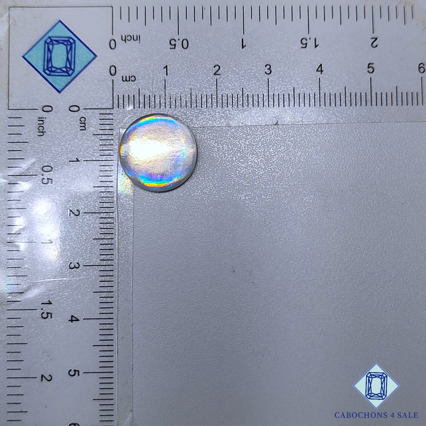 Piedras preciosas de cuarzo dobletes redondos de 15 x 6 mm disponibles para la venta.