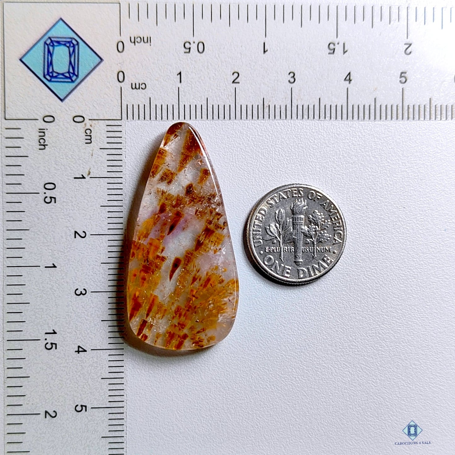 Cacoxenite Pear Cabochons