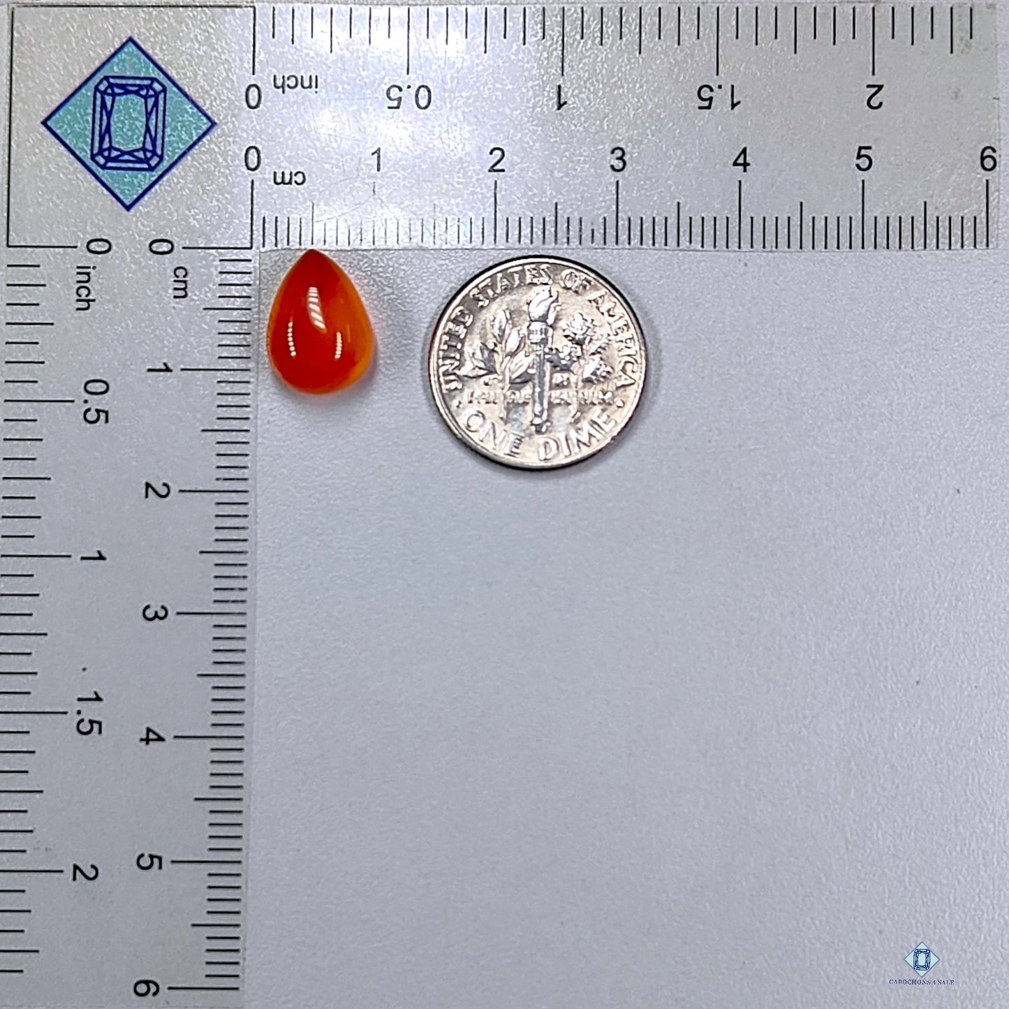 Carnelian Pear Cabochons