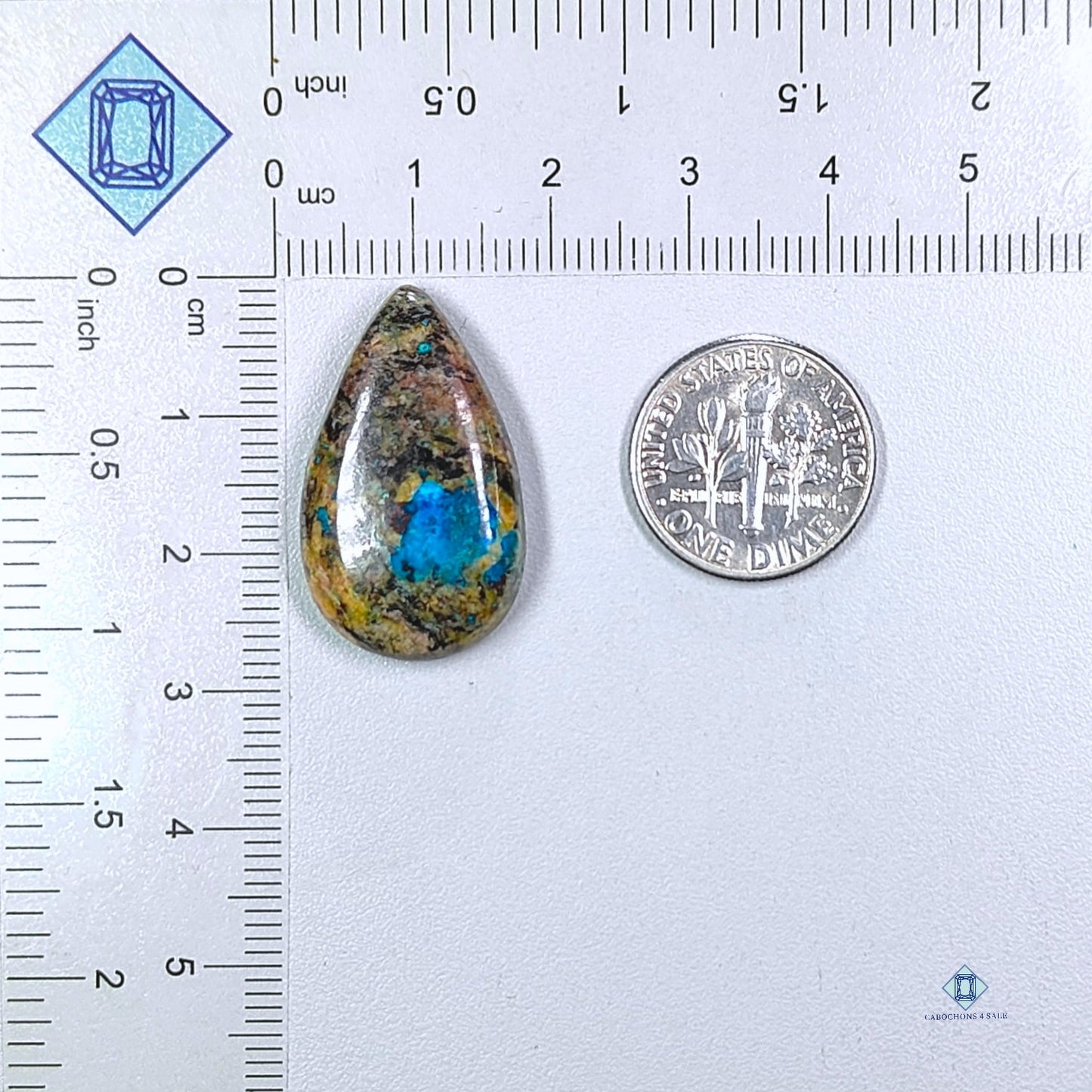 Cavansite Pear Cabochons