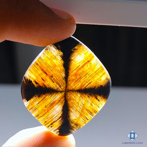 Natural Chiastolite Gemstone Fancy Cabochons 35*30*5mm from Brazil available for sale