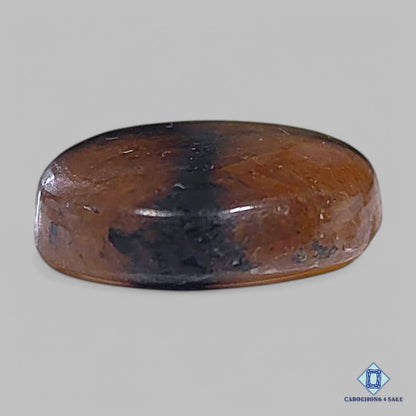 Cabujones ovalados de piedra preciosa de chiastolita natural de 26 x 17 x 5 mm, procedentes de Brasil, disponibles para la venta.