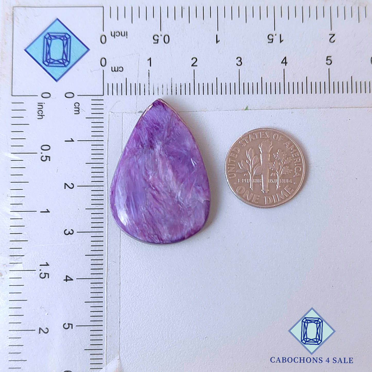 Charoite Pear Cabochons 32*22*6mm