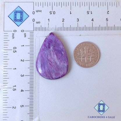 Charoite Pear Cabochons 32*22*6mm