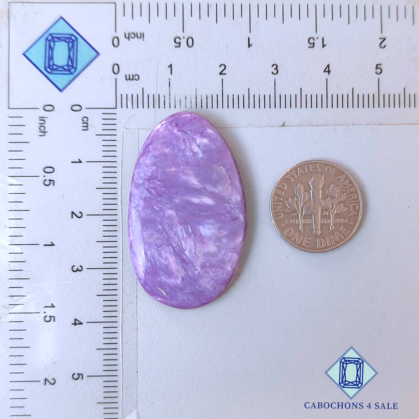 Cabujones Charoita Ovalados 37*22*4mm