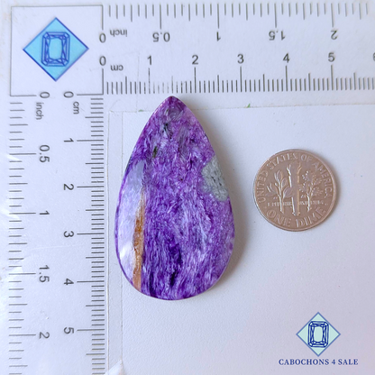 Charoite Pear Cabochons 43*25*6mm