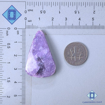 Natural Charoite Gemstone  Triangle Cabochons 35*22*6mm from Russia available for sale