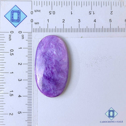 Natural Charoite Gemstone  Oval Cabochons 39*21*6mm from Russia available for sale