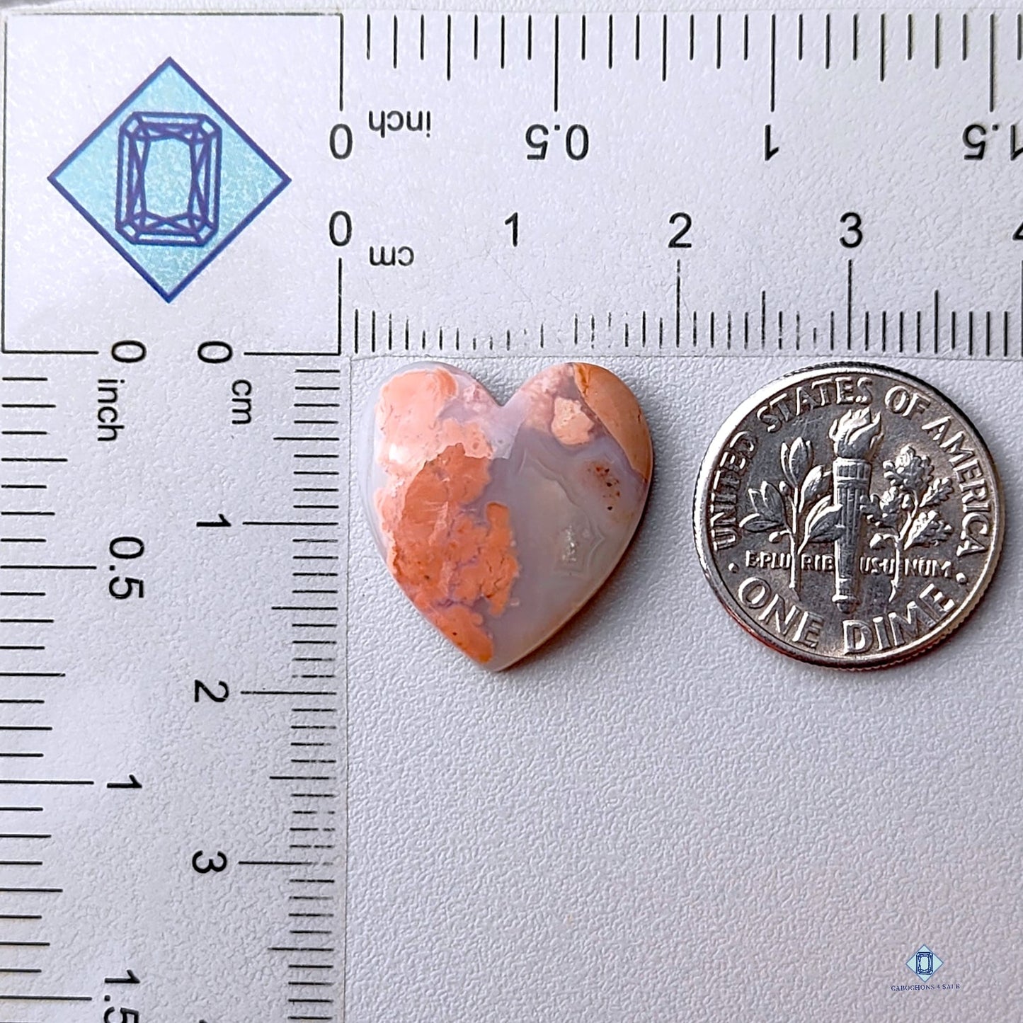 Cherry Blossom Agate Heart Carvings