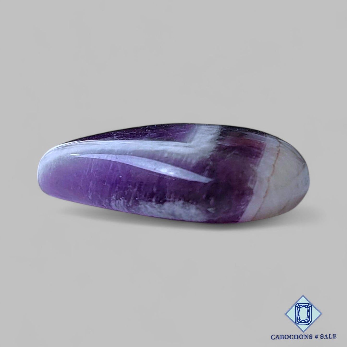 Natural Chevron Amethyst Gemstone Pear Cabochons 22*19*6mm from Brazil  available for sale