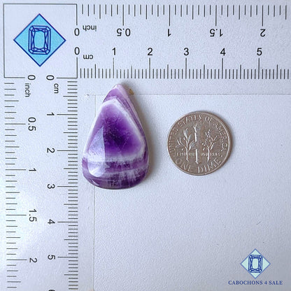 Natural Chevron Amethyst Gemstone Pear Cabochons 29*18*6mm from Brazil  available for sale
