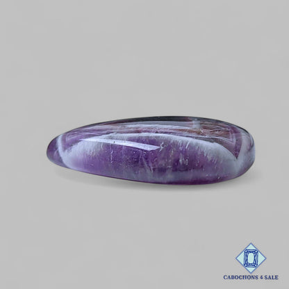 Cabujones de amatista chevron natural en forma de pera de 32 x 28 x 7 mm, de Brasil, disponibles para la venta.