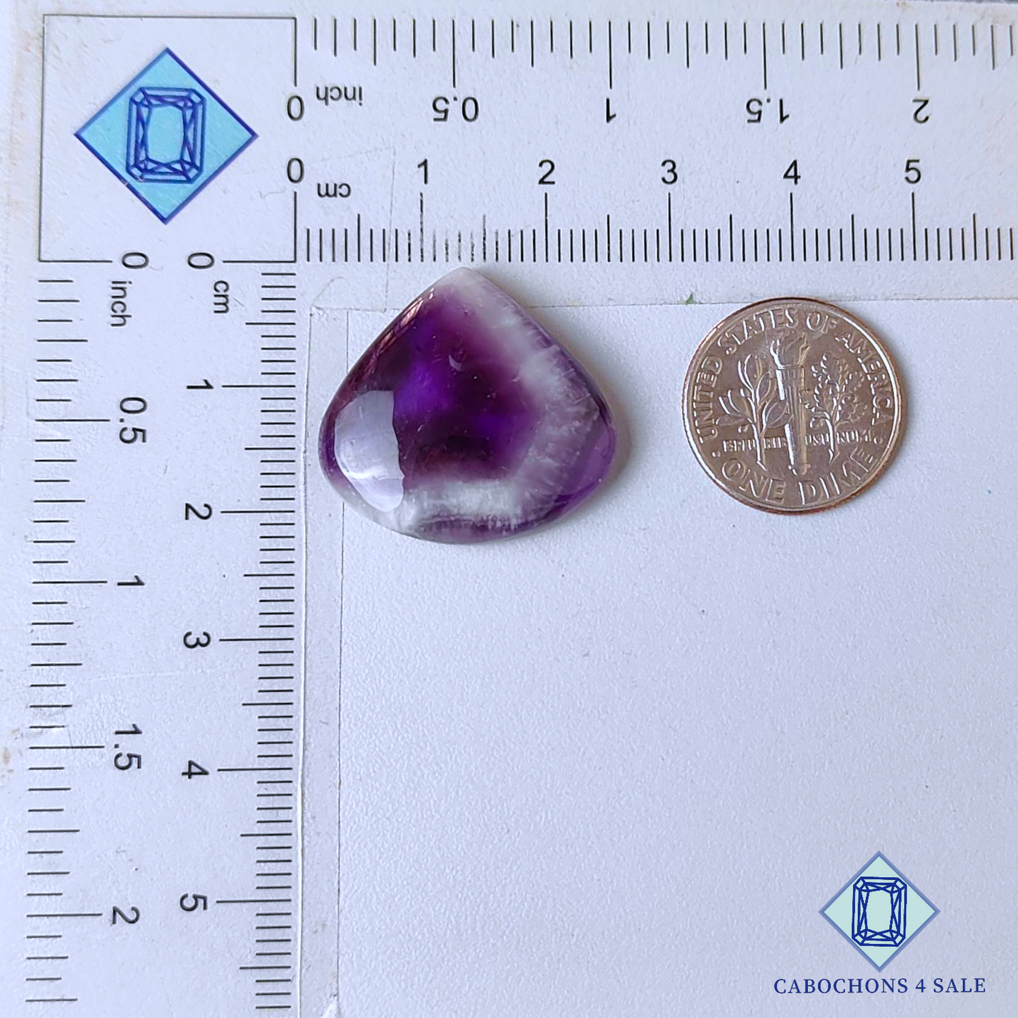 Chevron Amethyst Pear Cabochons