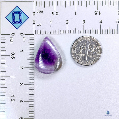 Chevron Amethyst Pear Cabochons