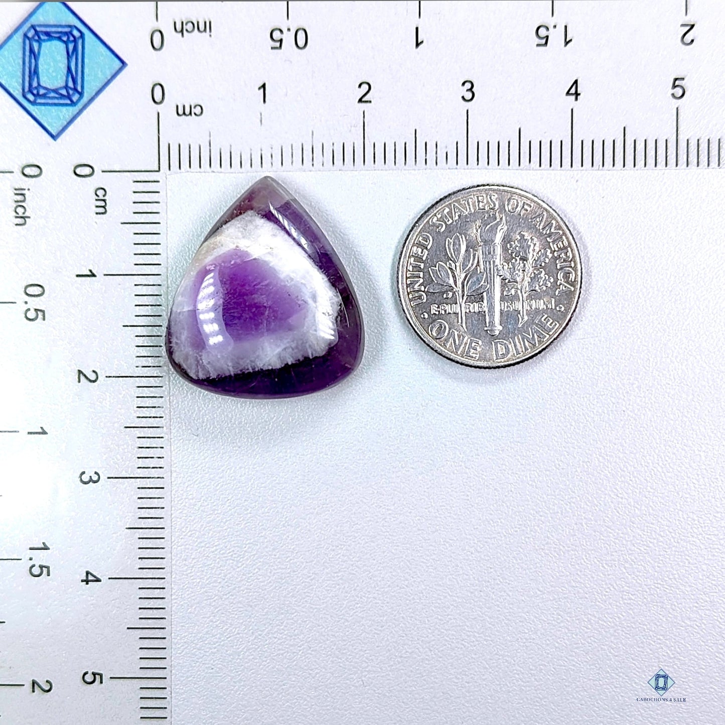 Chevron Amethyst Pear Cabochons