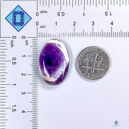 Chevron Amethyst Oval Cabochons