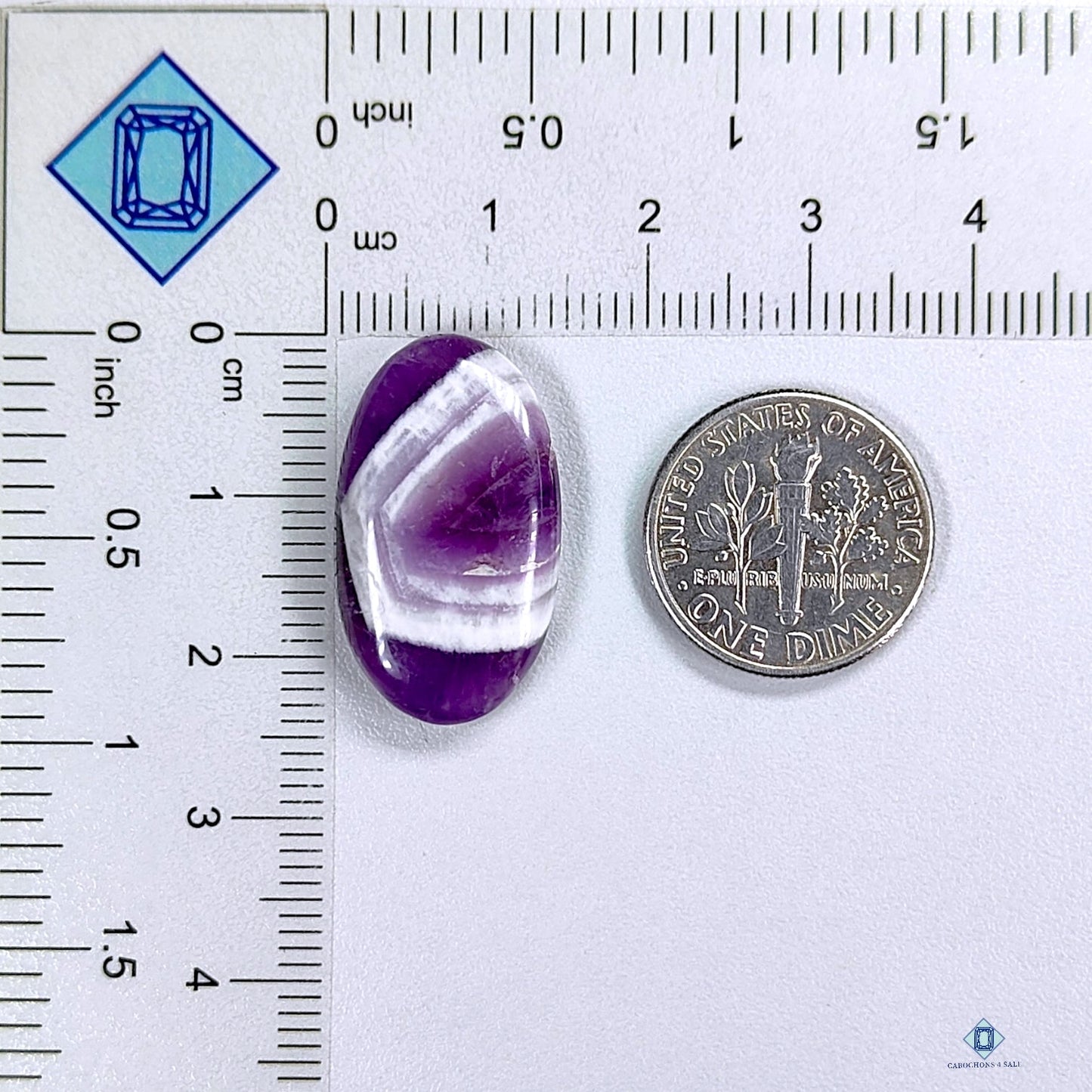 Chevron Amethyst Oval Cabochons