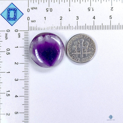 Chevron Amethyst Round Cabochons